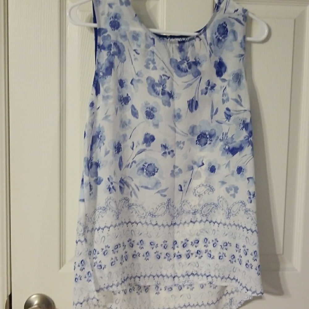 Skies Are Blue Sheer Tank Top